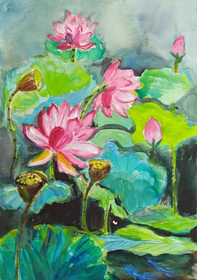 Link to 殘荷(水彩)