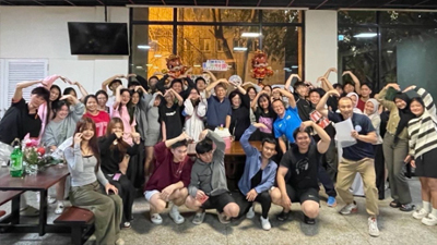 輔英科技大學小年夜以餃子傳情 境外生在台過好年圖片