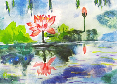 Link to 水中倒影(水彩)